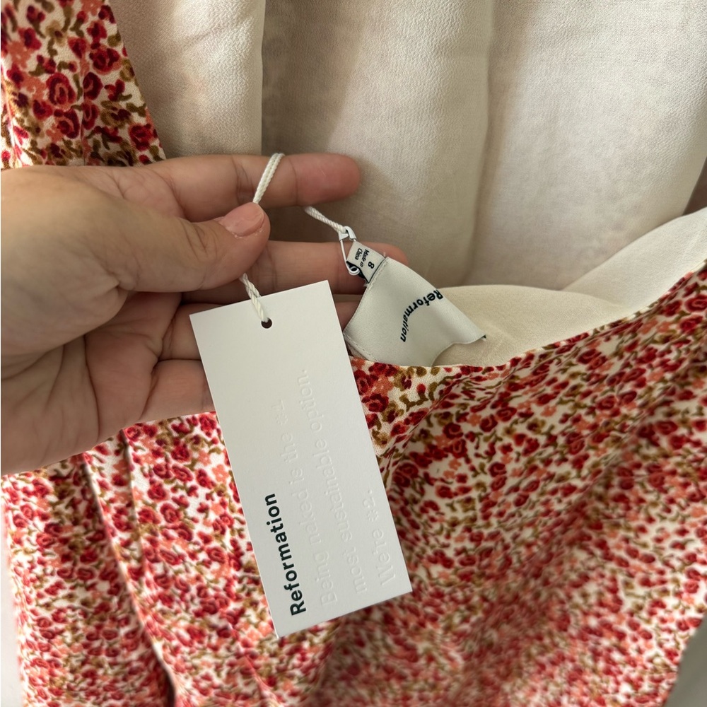 Reformation Red Floral Mini Dress - Picture 9 of 9